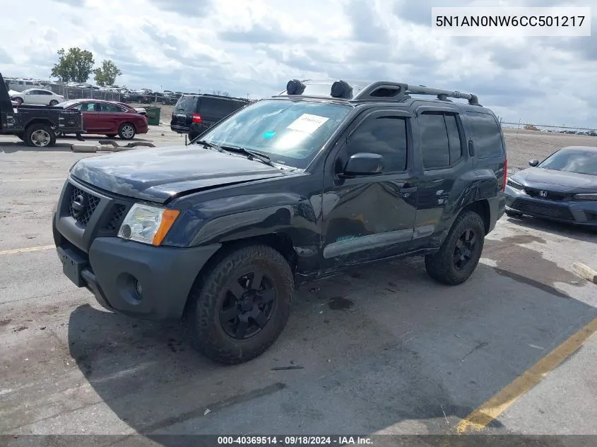 2012 Nissan Xterra Pro-4X VIN: 5N1AN0NW6CC501217 Lot: 40369514