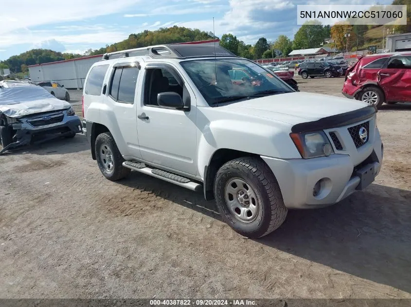 2012 Nissan Xterra X VIN: 5N1AN0NW2CC517060 Lot: 40387822