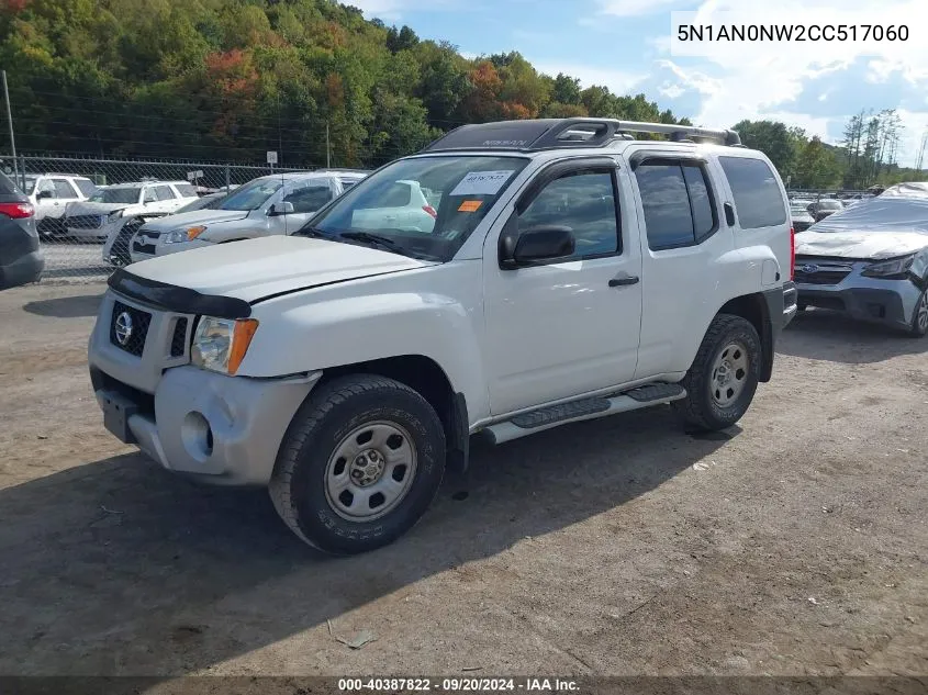 2012 Nissan Xterra X VIN: 5N1AN0NW2CC517060 Lot: 40387822