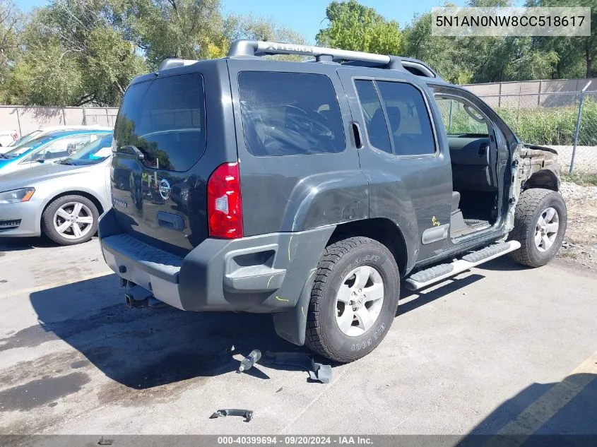 2012 Nissan Xterra S VIN: 5N1AN0NW8CC518617 Lot: 40399694