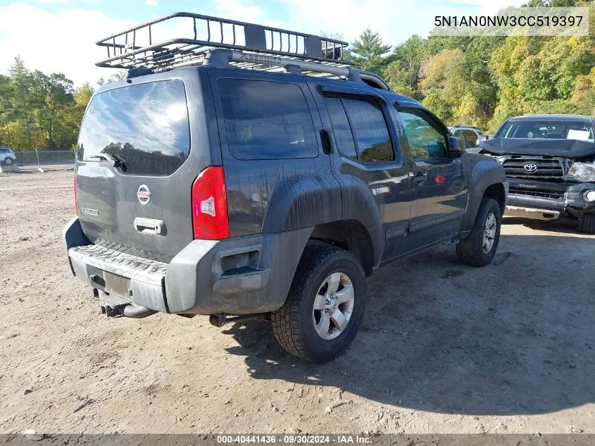 2012 Nissan Xterra S VIN: 5N1AN0NW3CC519397 Lot: 40441436