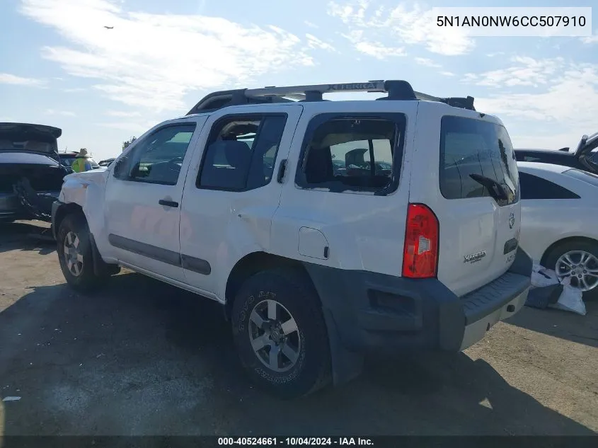 2012 Nissan Xterra Pro-4X VIN: 5N1AN0NW6CC507910 Lot: 40524661