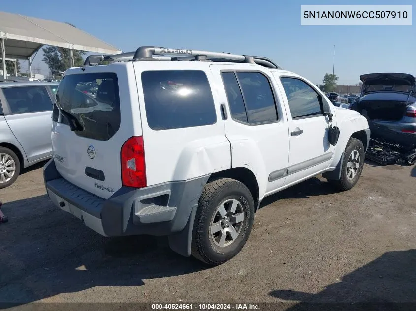 2012 Nissan Xterra Pro-4X VIN: 5N1AN0NW6CC507910 Lot: 40524661