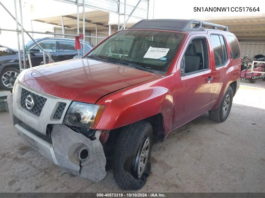 2012 Nissan Xterra X VIN: 5N1AN0NW1CC517664 Lot: 40573319