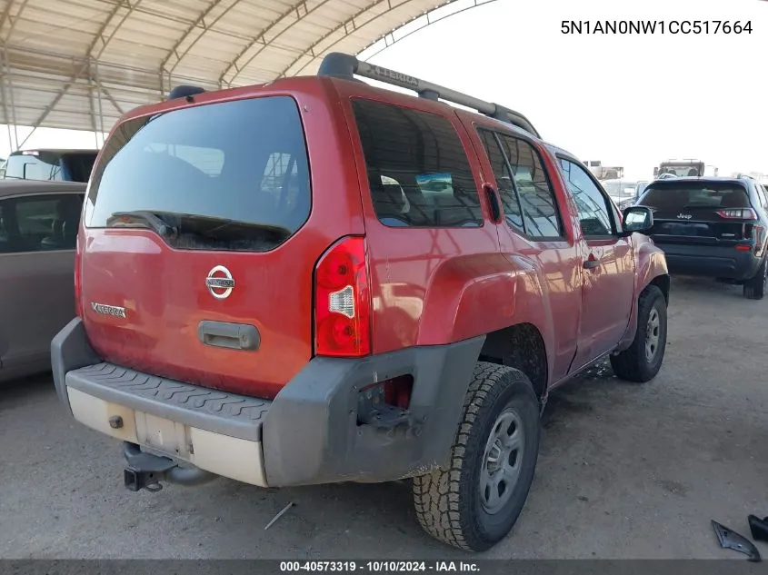 2012 Nissan Xterra X VIN: 5N1AN0NW1CC517664 Lot: 40573319