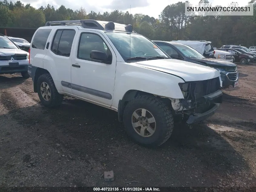 2012 Nissan Xterra Pro-4X VIN: 5N1AN0NW7CC500531 Lot: 40723135