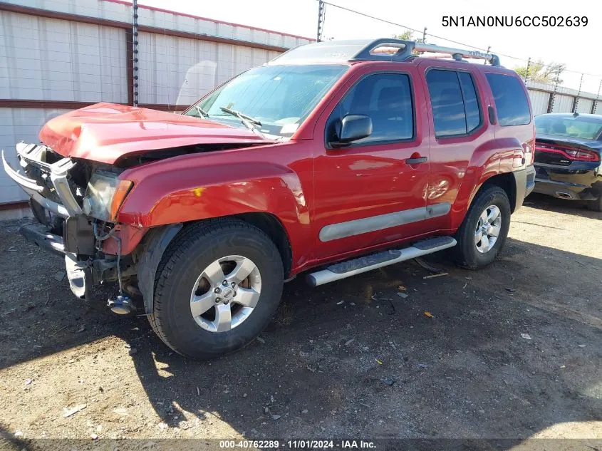 2012 Nissan Xterra S VIN: 5N1AN0NU6CC502639 Lot: 40762289