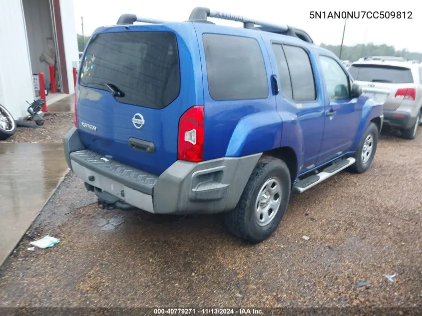 2012 Nissan Xterra X VIN: 5N1AN0NU7CC509812 Lot: 40779271