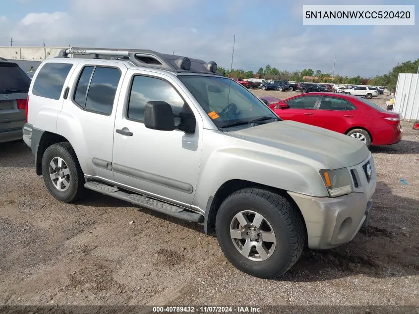 2012 Nissan Xterra Pro-4X VIN: 5N1AN0NWXCC520420 Lot: 40789432