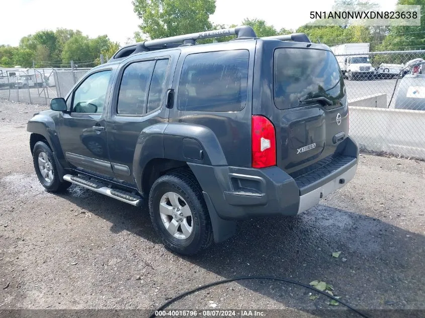 2013 Nissan Xterra S VIN: 5N1AN0NWXDN823638 Lot: 40018796