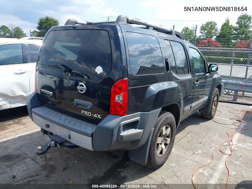 2013 Nissan Xterra Pro-4X VIN: 5N1AN0NW5DN818654 Lot: 40095324