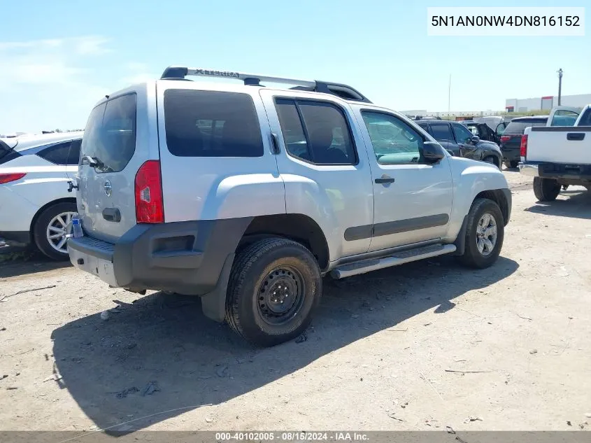 5N1AN0NW4DN816152 2013 Nissan Xterra S