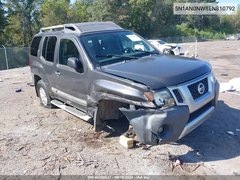 2014 Nissan Xterra S VIN: 5N1AN0NW8EN810792 Lot: 40386637