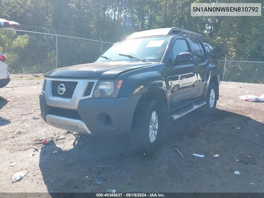 2014 Nissan Xterra S VIN: 5N1AN0NW8EN810792 Lot: 40386637