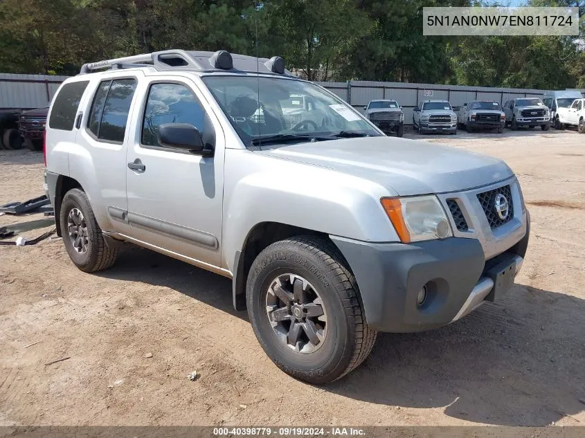 2014 Nissan Xterra Pro-4X VIN: 5N1AN0NW7EN811724 Lot: 40398779