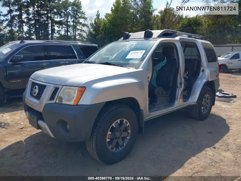 2014 Nissan Xterra Pro-4X VIN: 5N1AN0NW7EN811724 Lot: 40398779