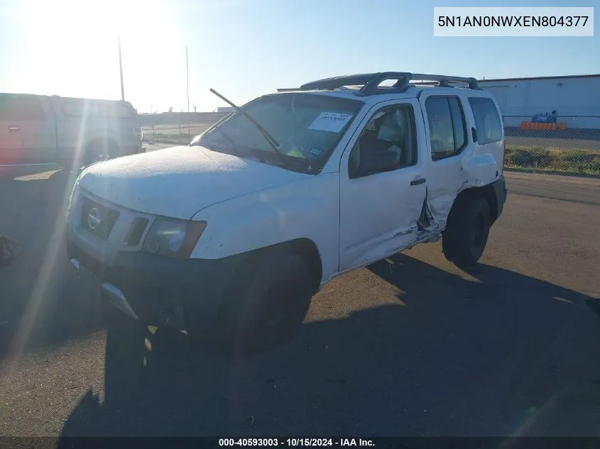 2014 Nissan Xterra Pro-4X/S/X VIN: 5N1AN0NWXEN804377 Lot: 40593003