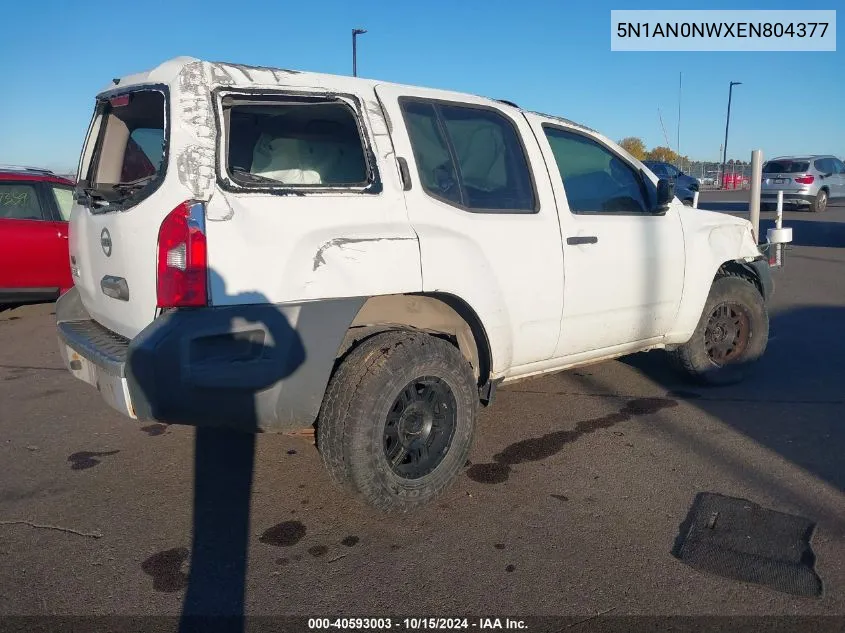 2014 Nissan Xterra Pro-4X/S/X VIN: 5N1AN0NWXEN804377 Lot: 40593003