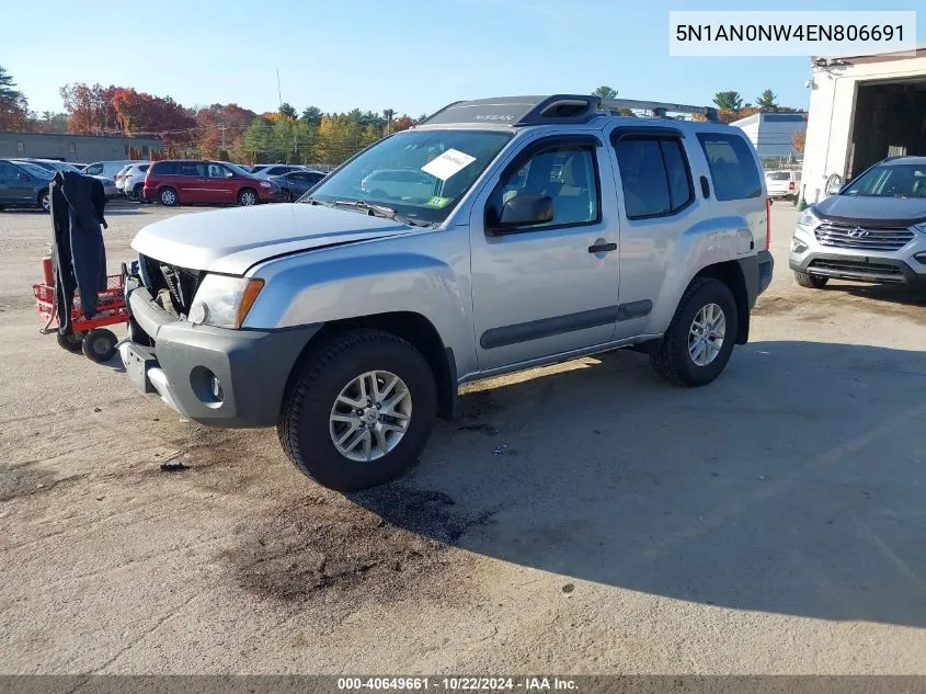 2014 Nissan Xterra Pro-4X/S/X VIN: 5N1AN0NW4EN806691 Lot: 40649661