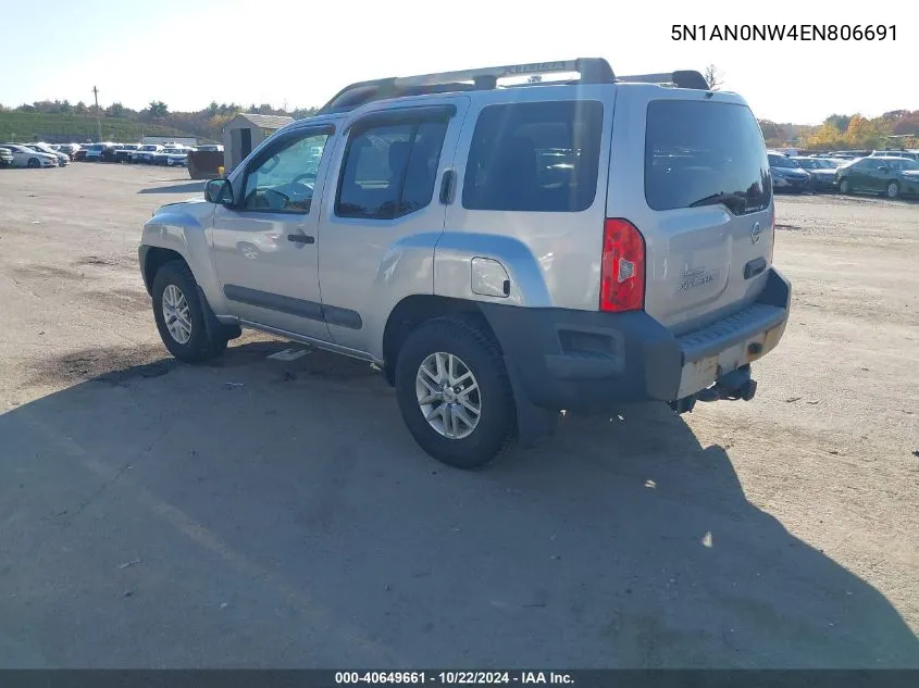 2014 Nissan Xterra Pro-4X/S/X VIN: 5N1AN0NW4EN806691 Lot: 40649661