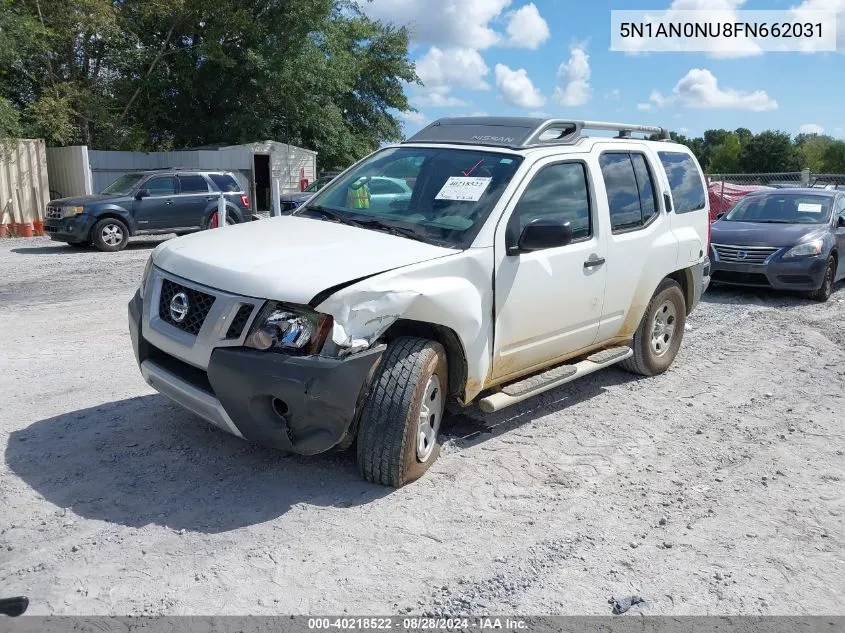 2015 Nissan Xterra X VIN: 5N1AN0NU8FN662031 Lot: 40218522