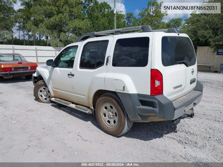 2015 Nissan Xterra X VIN: 5N1AN0NU8FN662031 Lot: 40218522