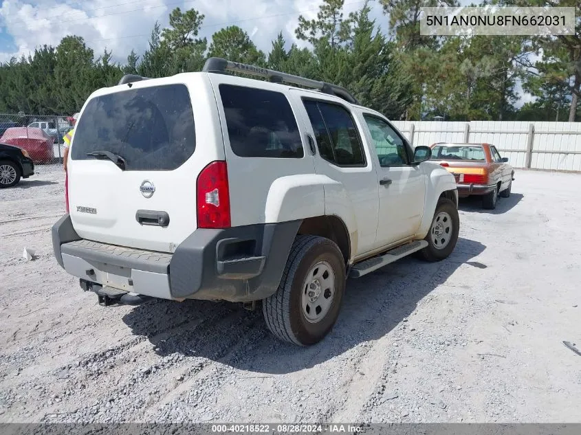 2015 Nissan Xterra X VIN: 5N1AN0NU8FN662031 Lot: 40218522