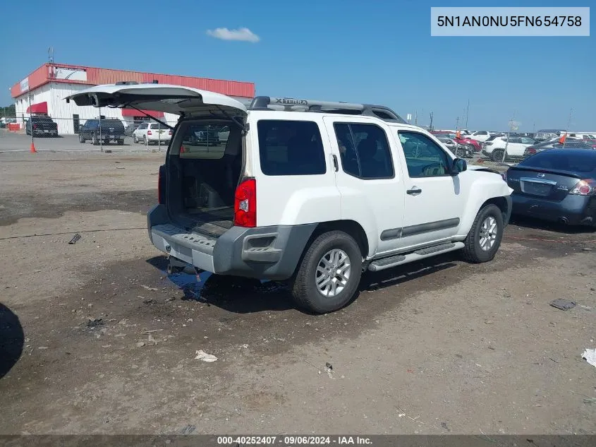 2015 Nissan Xterra S VIN: 5N1AN0NU5FN654758 Lot: 40252407