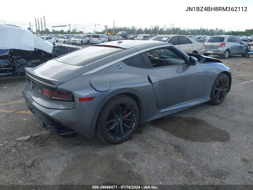 2024 Nissan Z Performance Manual VIN: JN1BZ4BH8RM362112 Lot: 39868471