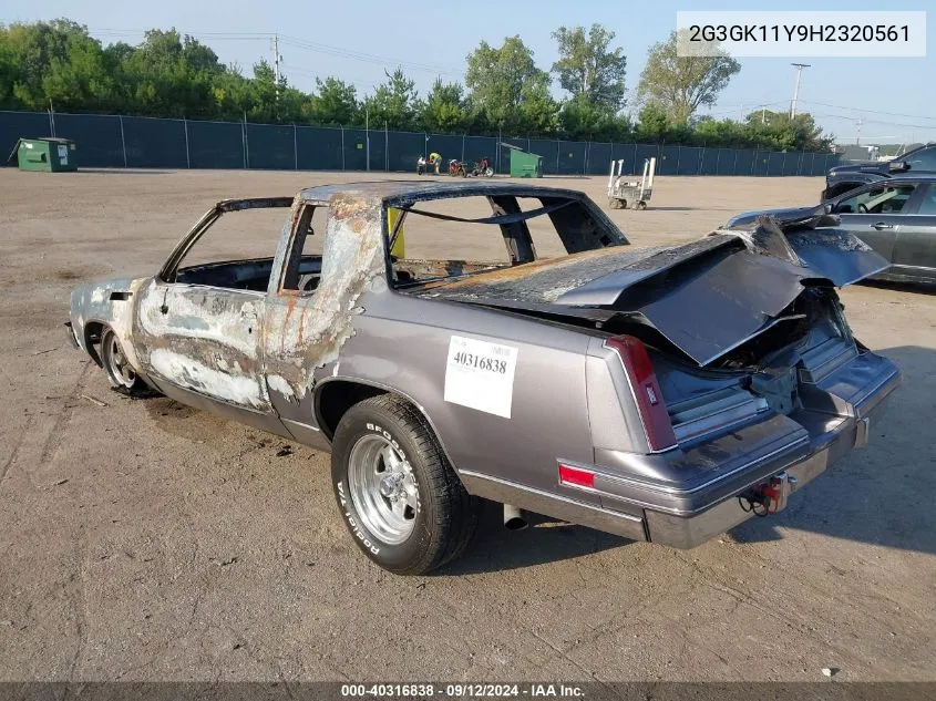 1987 Oldsmobile Cutlass Salon VIN: 2G3GK11Y9H2320561 Lot: 40316838