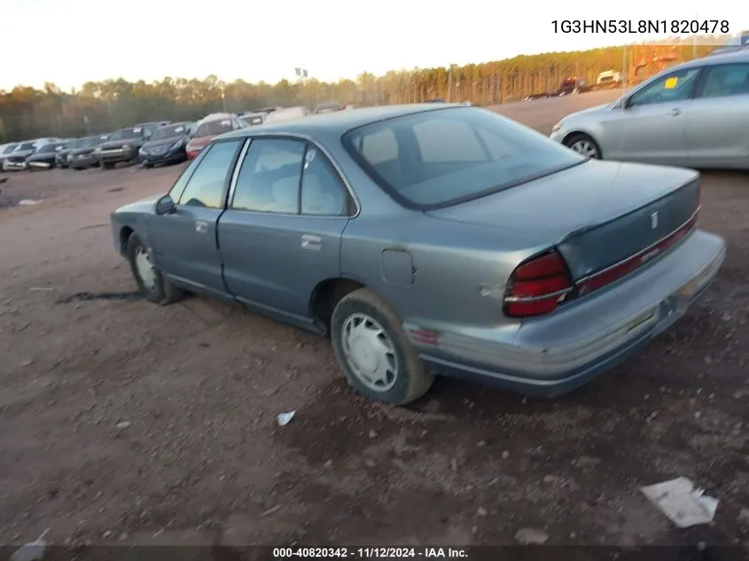 1992 Oldsmobile 88 Royale VIN: 1G3HN53L8N1820478 Lot: 40820342