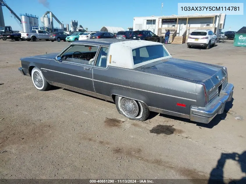 1982 Oldsmobile 98 Regency VIN: 1G3AX37Y5CM114781 Lot: 40851290