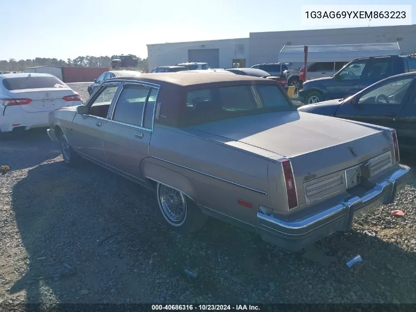 1984 Oldsmobile 98 Regency VIN: 1G3AG69YXEM863223 Lot: 40686316