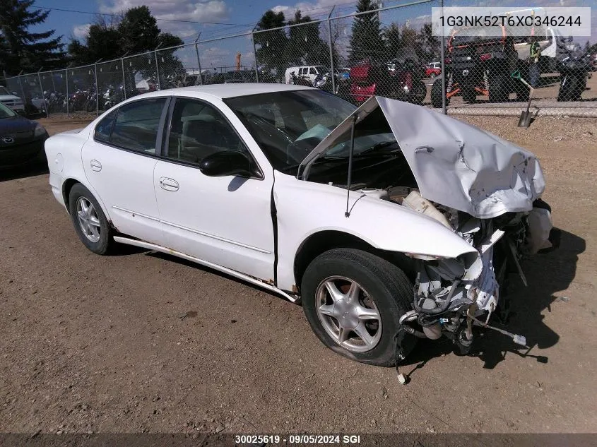 1999 Oldsmobile Alero Gx VIN: 1G3NK52T6XC346244 Lot: 30025619