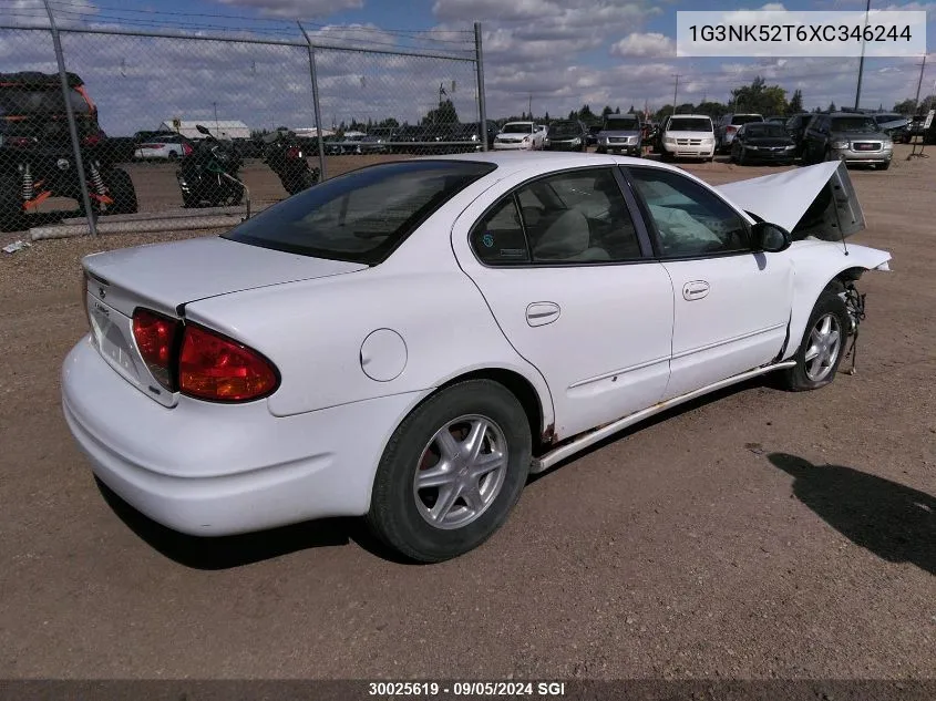 1G3NK52T6XC346244 1999 Oldsmobile Alero Gx