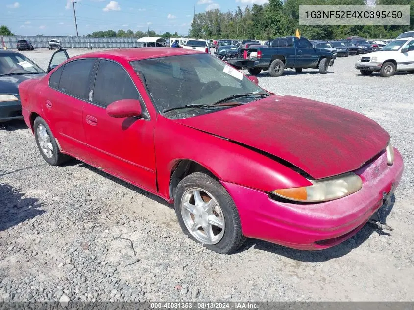 1999 Oldsmobile Alero Gls VIN: 1G3NF52E4XC395450 Lot: 40081353