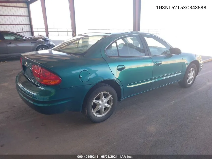 1999 Oldsmobile Alero Gl VIN: 1G3NL52T5XC343588 Lot: 40159241