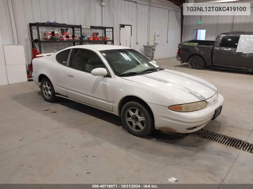 1999 Oldsmobile Alero Gl VIN: 1G3NL12T0XC419100 Lot: 40719071