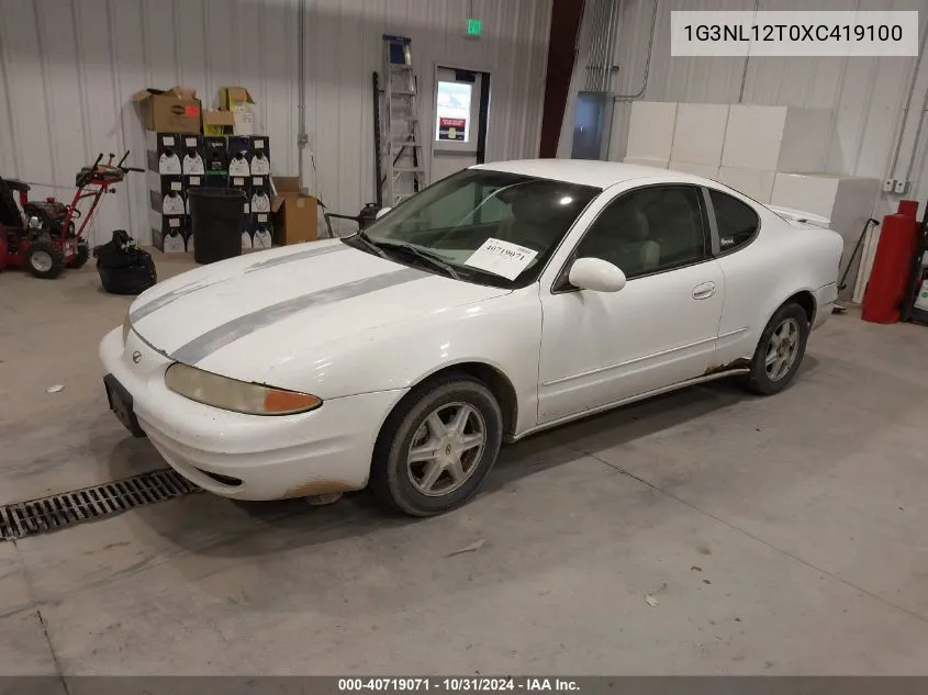 1999 Oldsmobile Alero Gl VIN: 1G3NL12T0XC419100 Lot: 40719071