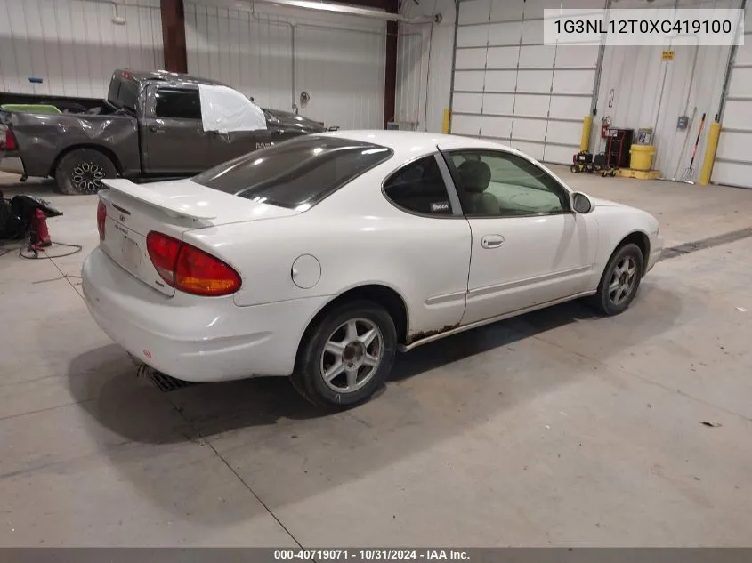 1999 Oldsmobile Alero Gl VIN: 1G3NL12T0XC419100 Lot: 40719071