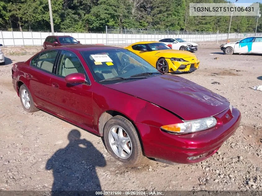 2001 Oldsmobile Alero Gl1 VIN: 1G3NL52T51C106431 Lot: 39727650