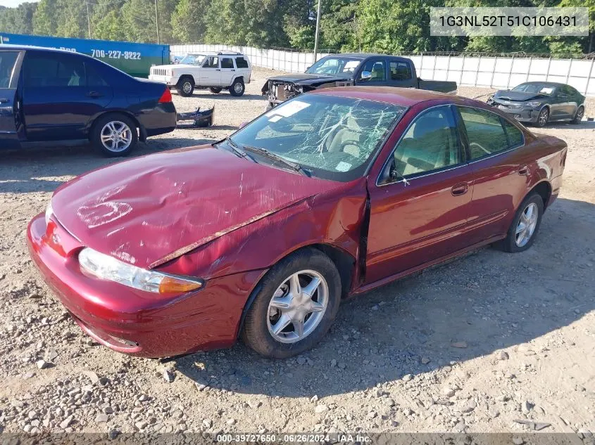 1G3NL52T51C106431 2001 Oldsmobile Alero Gl1