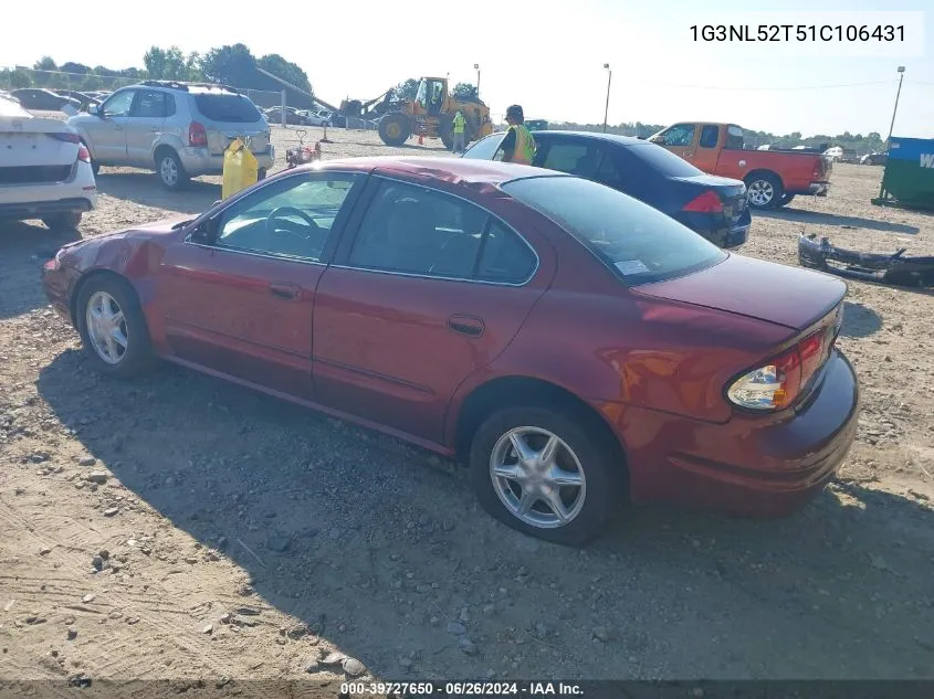 1G3NL52T51C106431 2001 Oldsmobile Alero Gl1