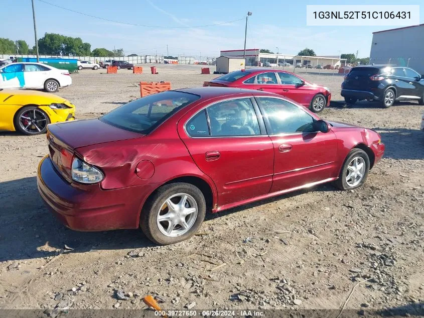 1G3NL52T51C106431 2001 Oldsmobile Alero Gl1