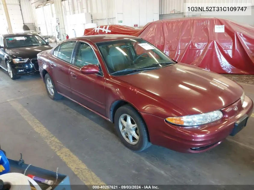 2001 Oldsmobile Alero Gl1 VIN: 1G3NL52T31C109747 Lot: 40257621