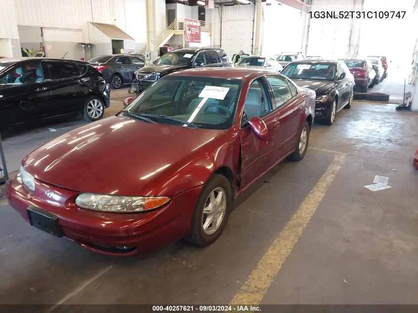 2001 Oldsmobile Alero Gl1 VIN: 1G3NL52T31C109747 Lot: 40257621