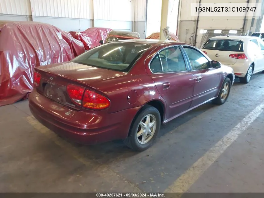 1G3NL52T31C109747 2001 Oldsmobile Alero Gl1