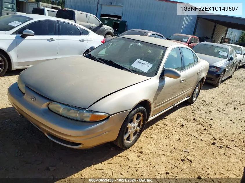 2001 Oldsmobile Alero Gls VIN: 1G3NF52EX1C149607 Lot: 40659436