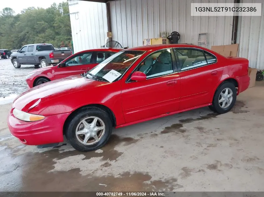 2001 Oldsmobile Alero Gl1 VIN: 1G3NL52T91C232386 Lot: 40782749