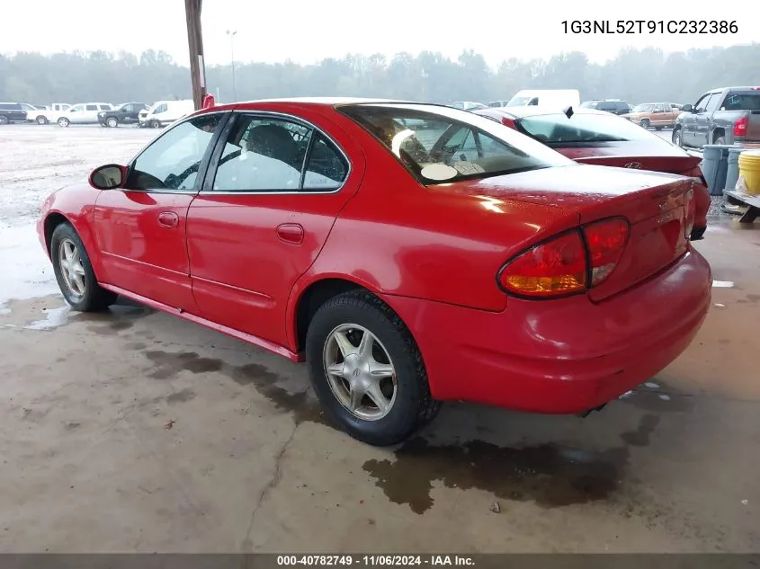 2001 Oldsmobile Alero Gl1 VIN: 1G3NL52T91C232386 Lot: 40782749